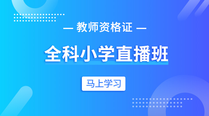 全科小学教师资格证直播班