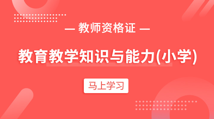 教育教学知识与能力（小学）直播班